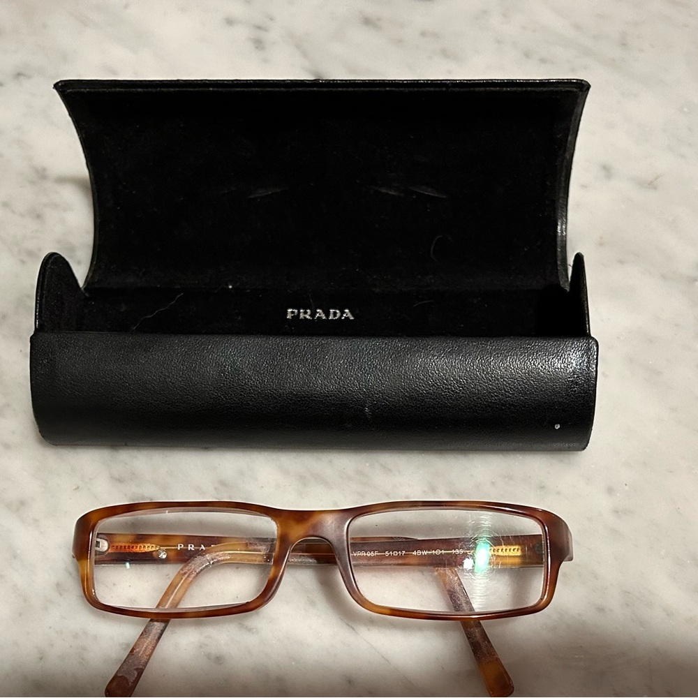 Prada Tortoise Glasses with Case